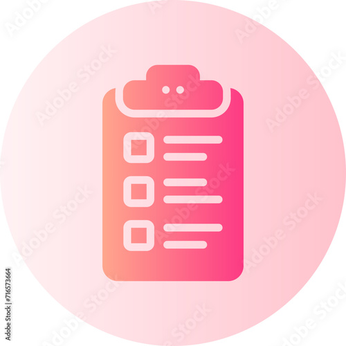 clipboard gradient icon