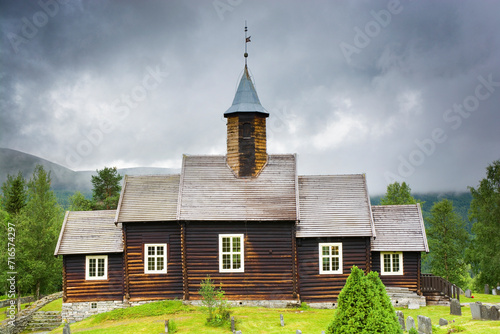 Wooden church in the villag...
