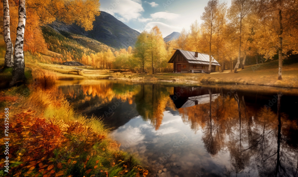 Einsame Hütte in Norwegen