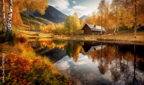 Einsame Hütte in Norwegen