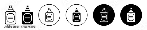 Perfume bottle vector icon set collection. Perfume bottle Outline flat Icon.