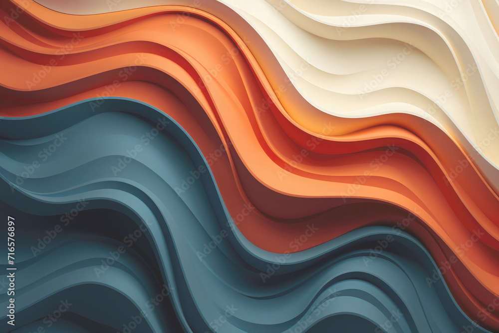 Abstract background 3D three-color gradient curve shape Abstract background 3D three-color gradient curve shape