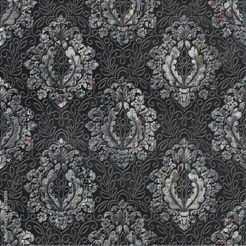 ecorative wallpaper background pattern, digital geometric floral 3d structure, ceramic tile, cover, interior, carpet.