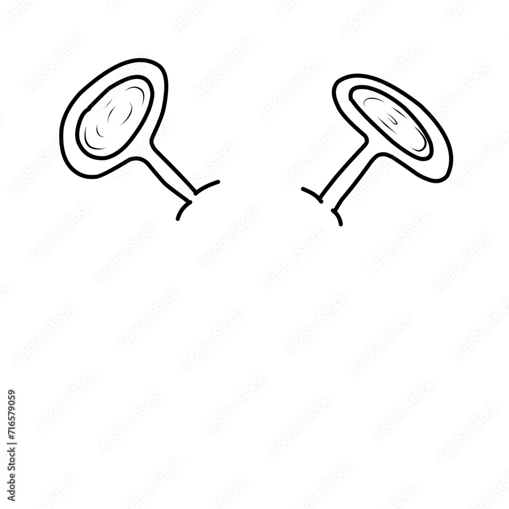 Hand Drawn Alien Ears Doodle 