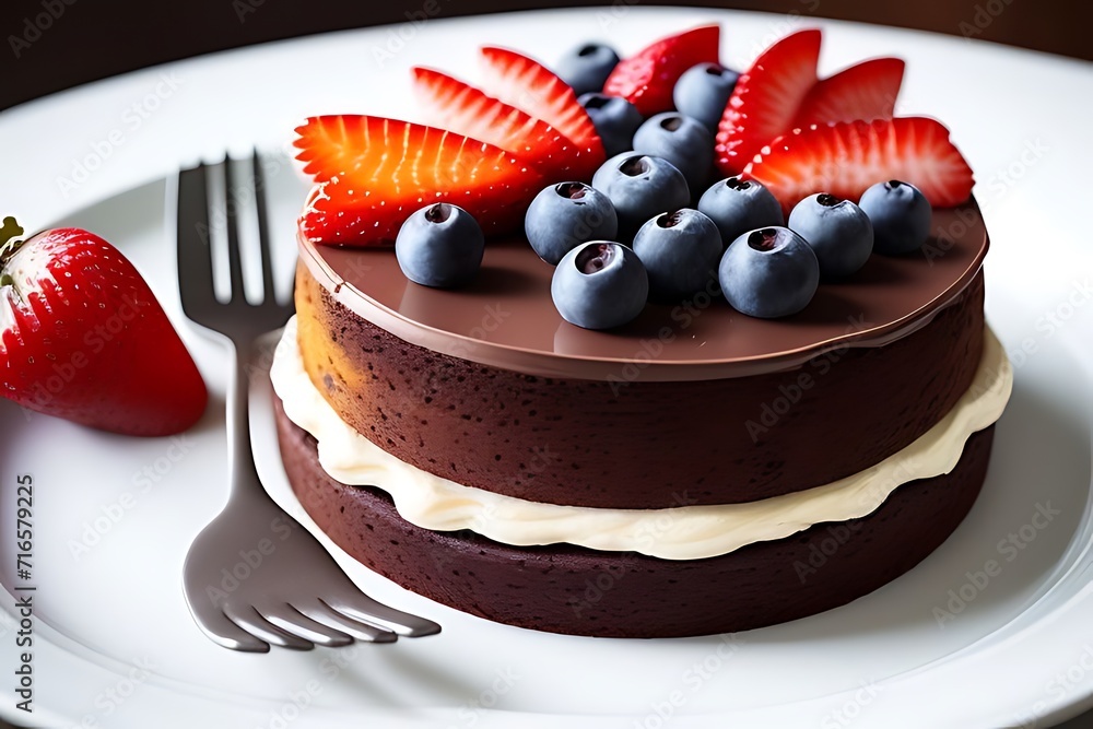 Molten Chocolate Volcano Cake A warm, fudgy brownie base erupts with a