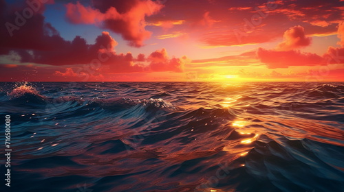 sunset in the sea © Евгений Высоцкий