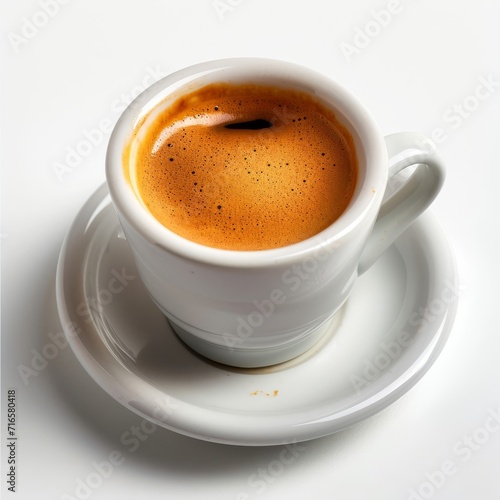 Cup of Coffee on Saucer, Classic Beverage Resting on Plate