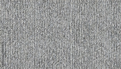 seamless mottled light grey wool knit fabric background texture tileable monochrome greyscale knitted sweater scarf or cozy winter socks pattern realistic woolen crochet textile craft 3d rendering