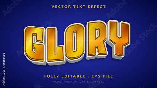 3d Golden Glory Editable Text Effect Template