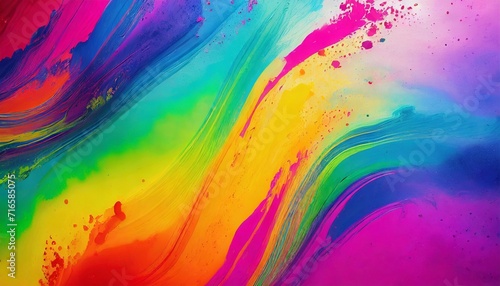 rainbow colors flowing paint hd wallpaper