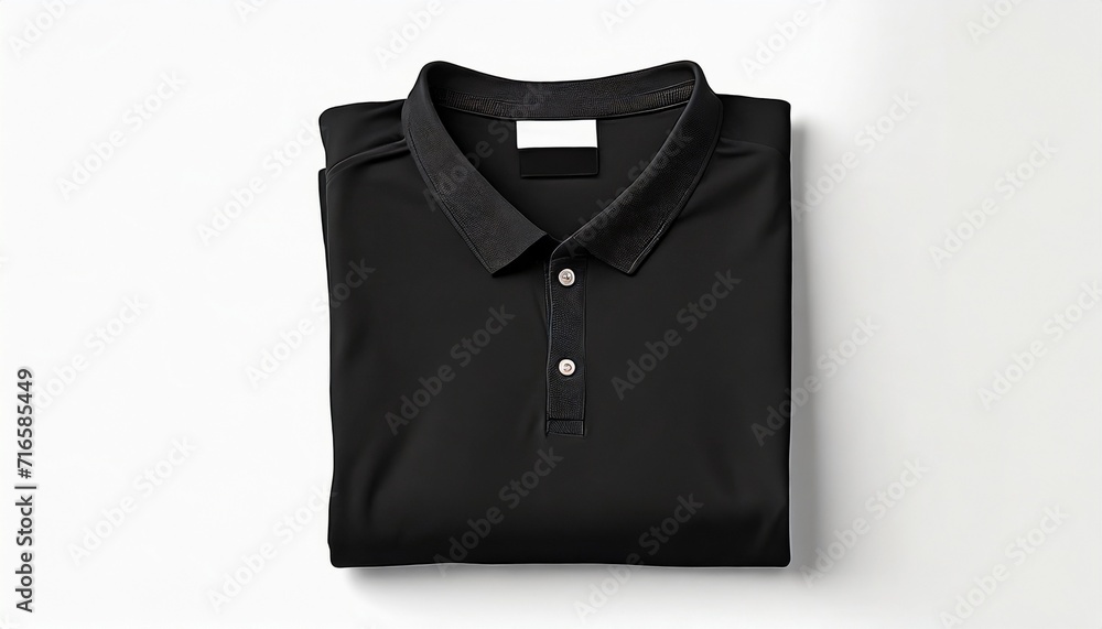 black folded t shirt isolated on white background top view black folded t shirt isolated on white background top view