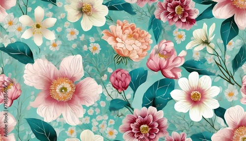seamless floral pattern photo