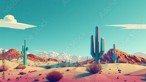 Nature Picture of arizona desert - AI Generated Abstract Art photo