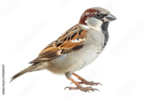 sparrow bird isolated on white background