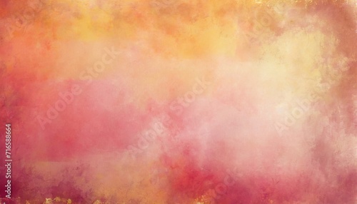 old background with vintage texture in red pink yellow and orange abstract paint design with grunge and color splash border