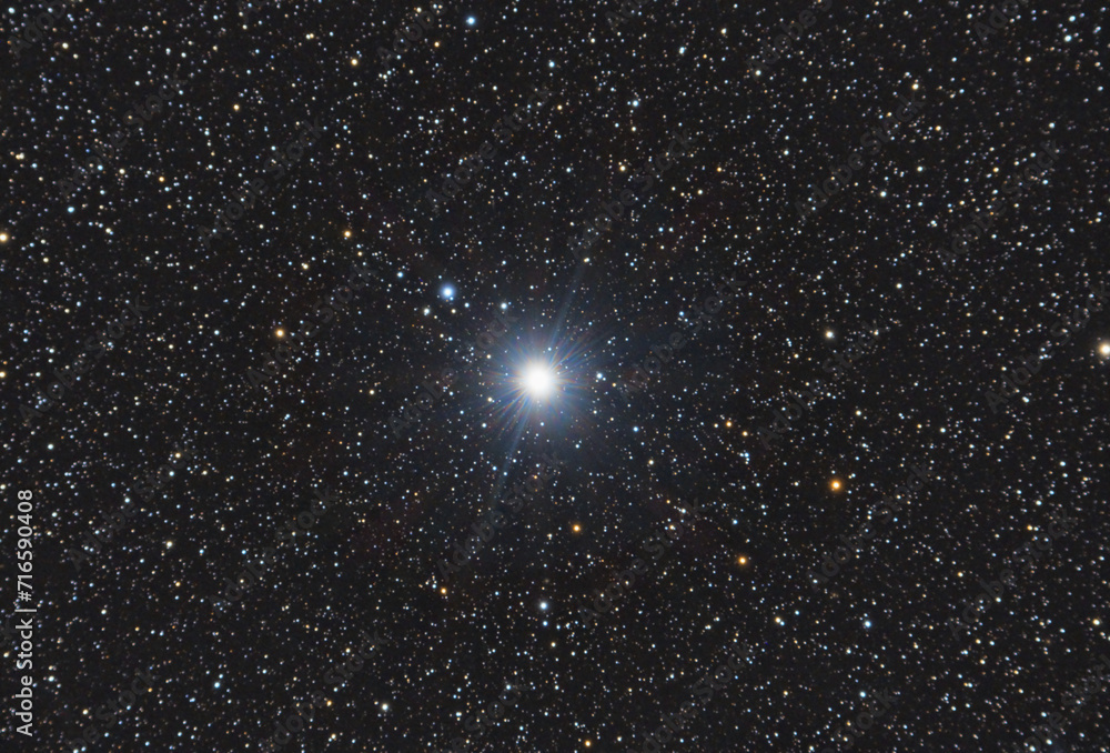 Procyon star in the constellation of Canis Minor, star map night sky backgrounds Procyon star in the constellation of Canis Minor, star map night sky backgrounds