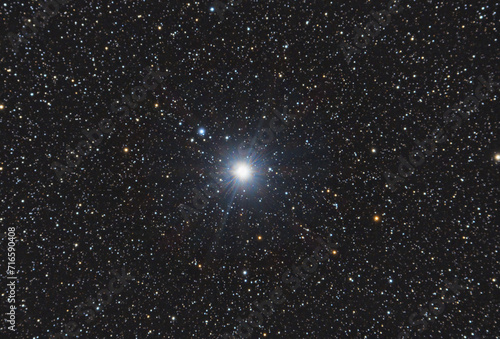 Procyon star in the constellation of Canis Minor,  star map night sky backgrounds