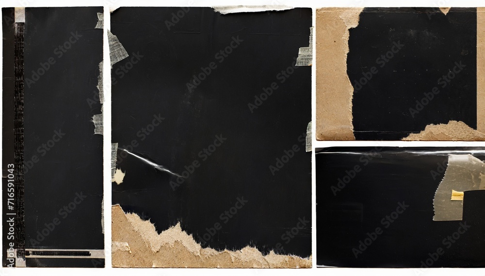 old empty aged ripped torn damaged paper cardboard photo card adhesive ...
