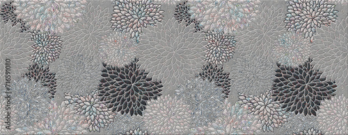 ecorative wallpaper background pattern, digital geometric floral 3d structure, ceramic tile, cover, interior, carpet.