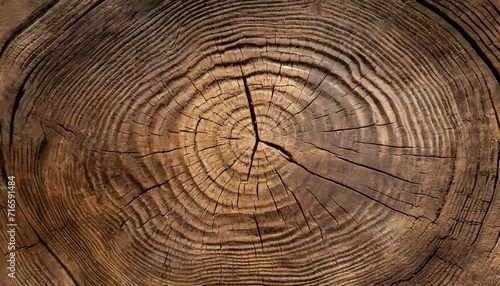 old wooden oak tree cut surface texture pattern of cross section log of tree dark brown color wall surface rough organic texture of tree rings used for background and display your products