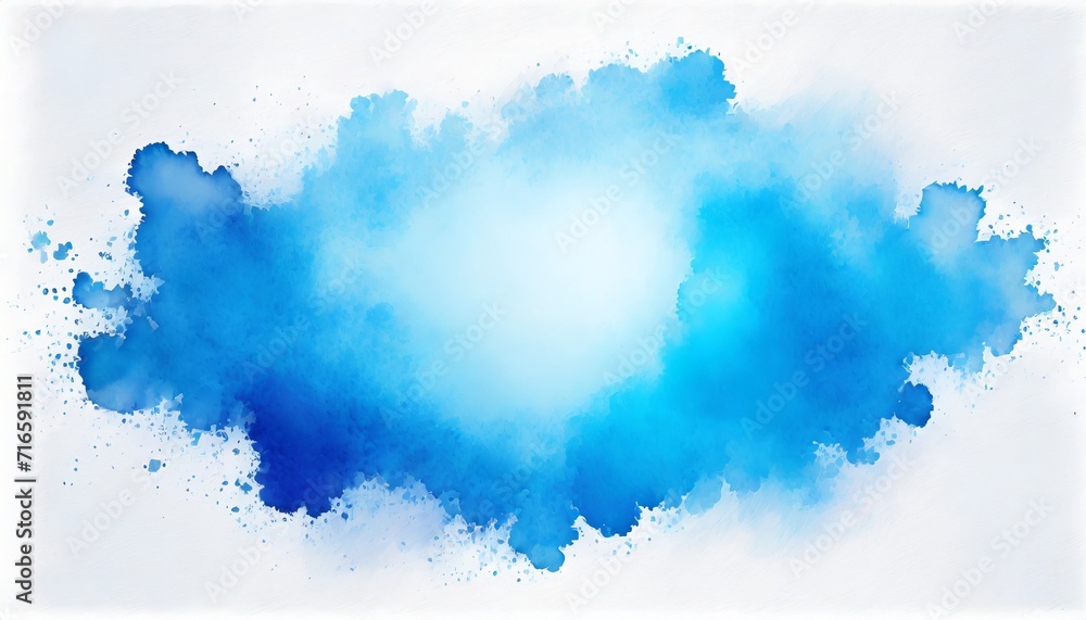blue watercolor spot on a background