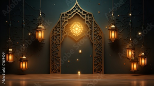 Eid Mubarak design banner for islamic