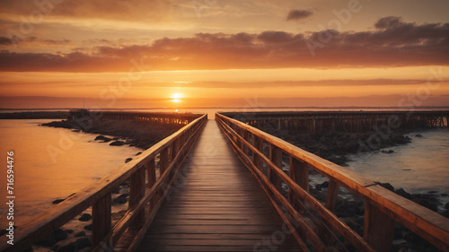  Bridge at amazing sunset ,sunshine © سمير التركي