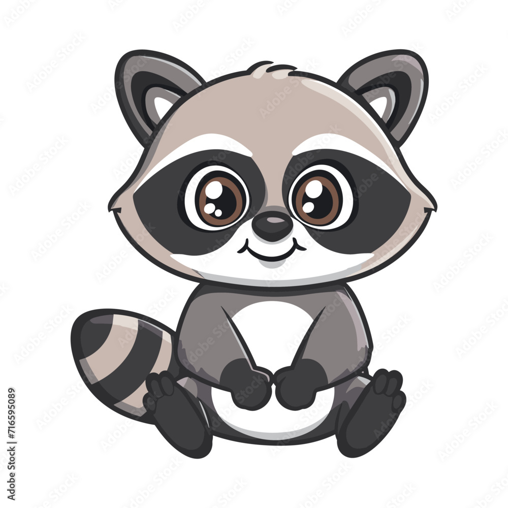 cute Raccoon Logo cartoon