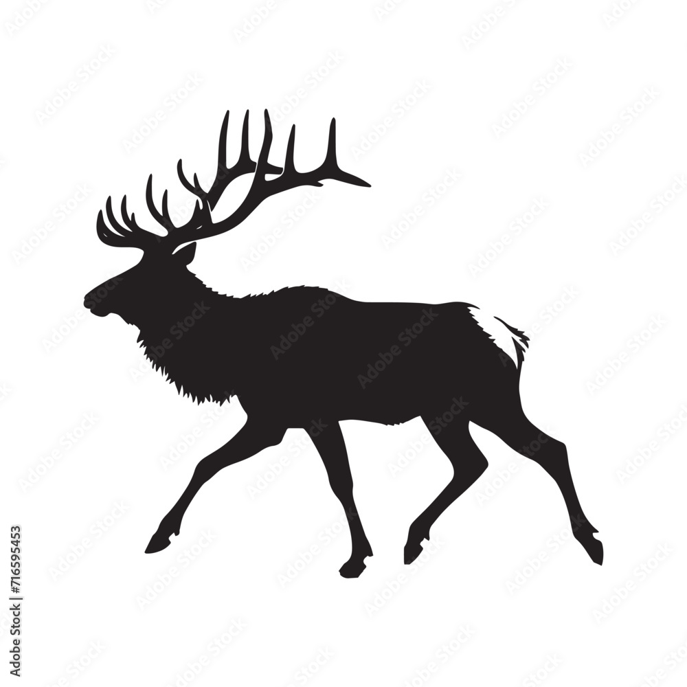 Deer head silhouette, elk head silhouette Deer head silhouette, elk head silhouette