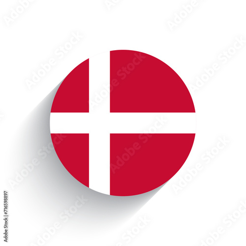 Free Download National flag of Denmark icon vector illustration isolated on white background. - GFXLoad