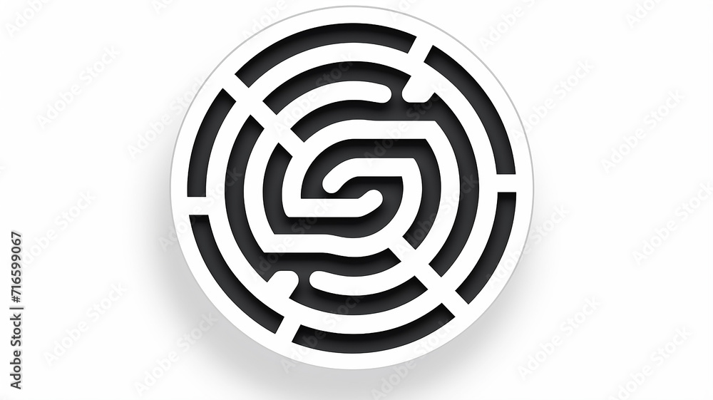 logo symbol round maze on white background isolated logo symbol round maze on white background isolated