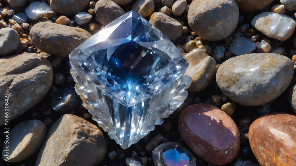 Gemstones, gems, minerals, gems in nature and white Gemstones, gems, minerals, gems in nature and white