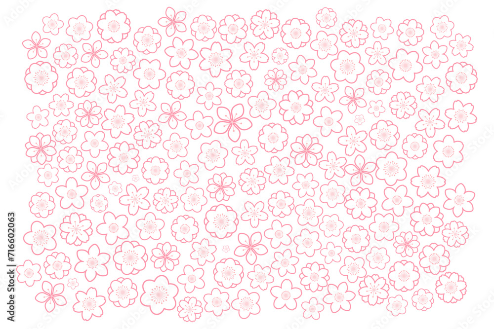 Spring flowers, blossoms, blooms, floral background. Line art style vector illustration on transparent. Abstract geometric design. Concept seasonal promotion, banner, advertising, poster, sale Spring flowers, blossoms, blooms, floral background. Line art style vector illustration on transparent. Abstract geometric design. Concept seasonal promotion, banner, advertising, poster, sale