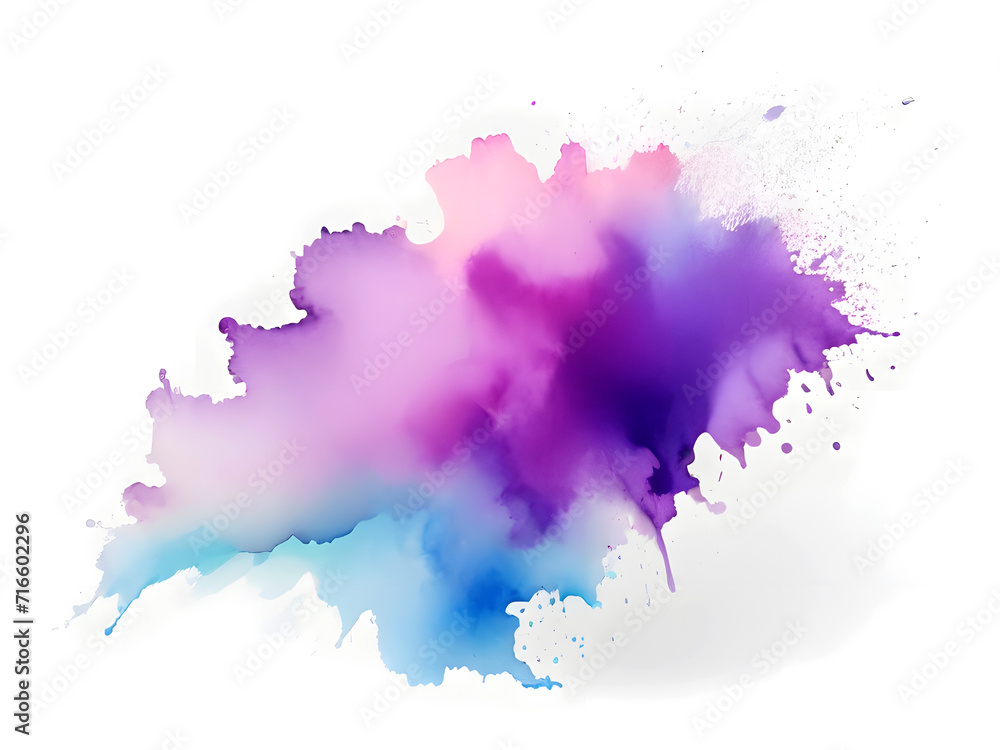 watercolor stain on transparent background