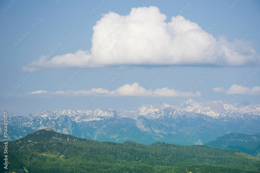 Amazing mountains panorama from