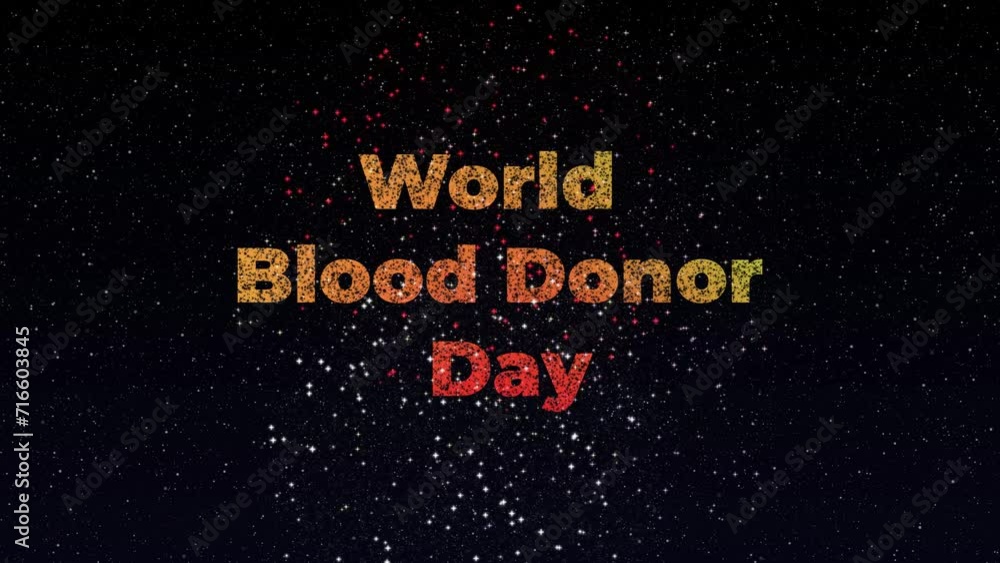 High Quality World Blood Donor day 4k animation for video element High Quality World Blood Donor day 4k animation for video element