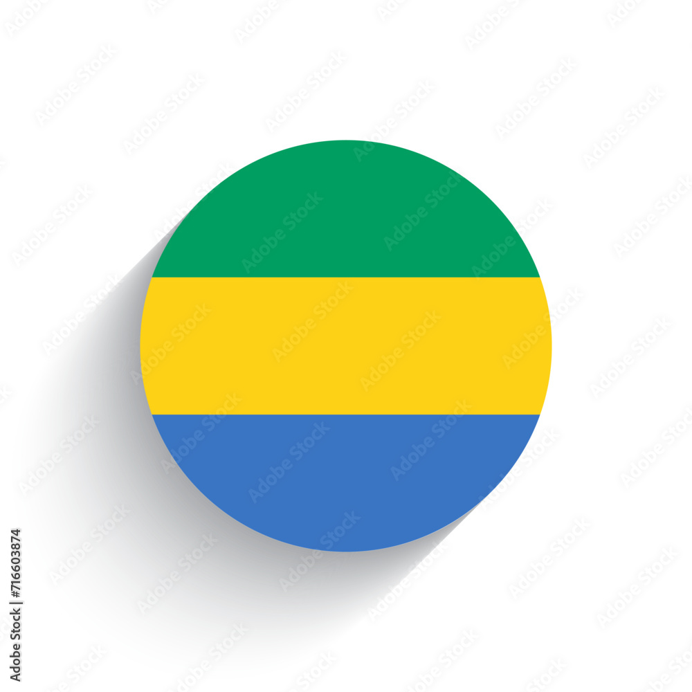 National flag of Gabon icon vector illustration isolated on white background.