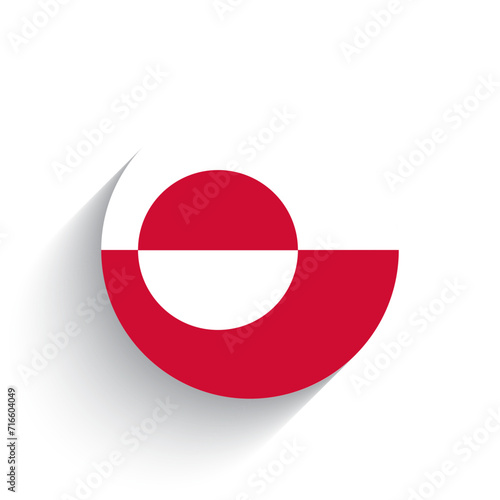 Free Download National flag of Greenland icon vector illustration isolated on white background. - GFXLoad