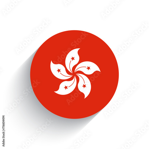 National flag of Hong Kong icon vector illustration isolated on white background.