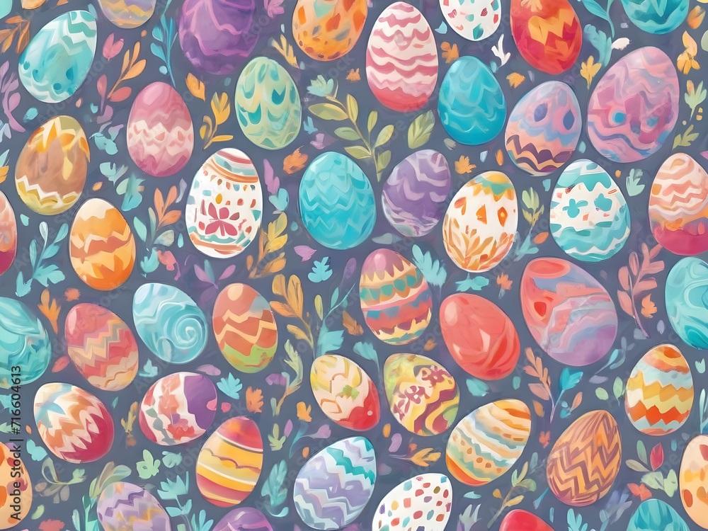 easter eggs seamless pattern easter eggs seamless pattern