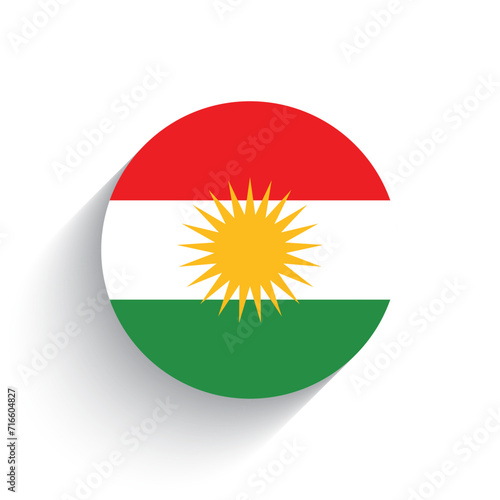 National flag of Iraqi Kurdistan icon vector illustration isolated on white background.