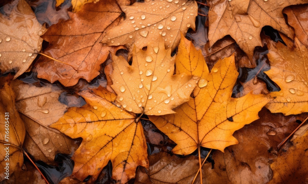 Colorful leaves are scattered around on the ground, large scale, top view, detailed texture. Autumn wallpaper. Colorful leaves are scattered around on the ground, large scale, top view, detailed texture. Autumn wallpaper.