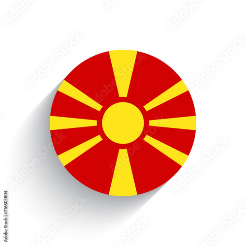National flag of Macedonia icon vector illustration isolated on white background.