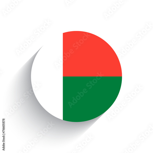 Free Download National flag of Madagascar icon vector illustration isolated on white background. - GFXLoad