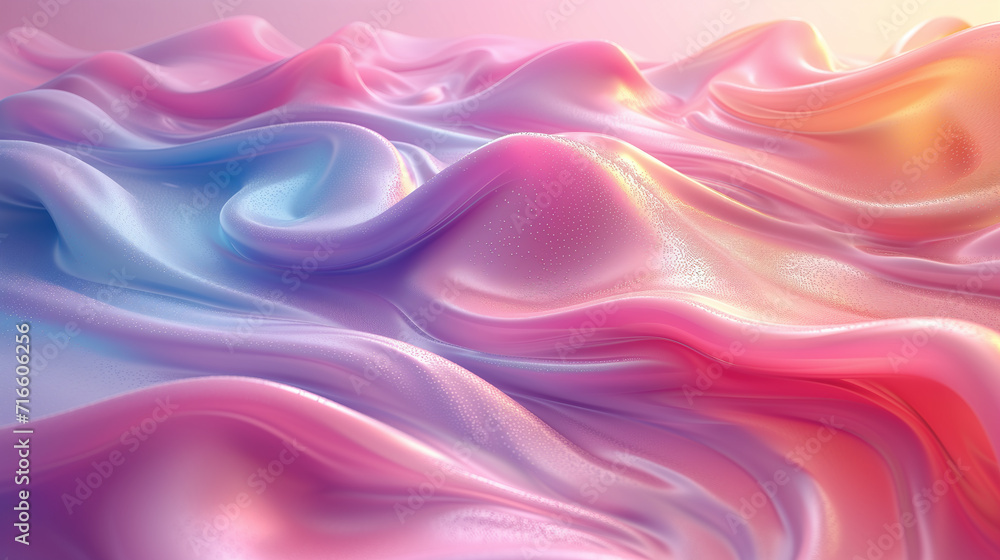 Abstract background with waves.3D solid fluid holographic, pastel tones Abstract background with waves.3D solid fluid holographic, pastel tones