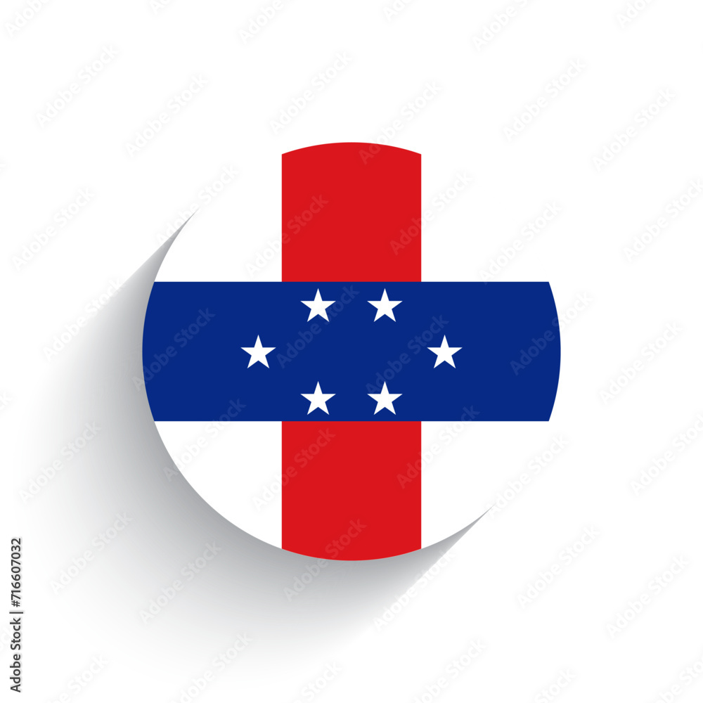 National flag of Netherlands Antilles icon vector illustration isolated on white background. National flag of Netherlands Antilles icon vector illustration isolated on white background.