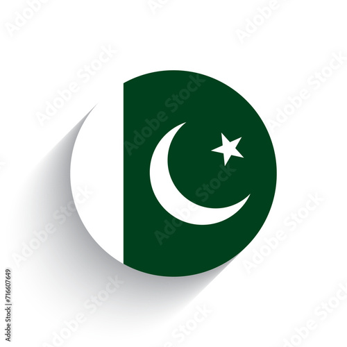 National flag of Pakistan icon vector illustration isolated on white background.