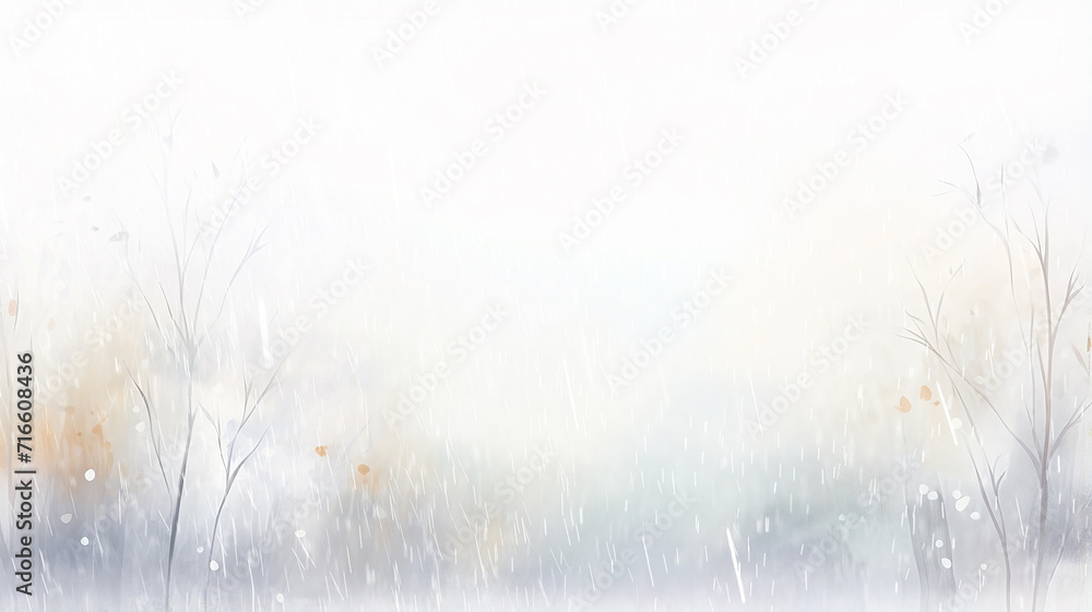 autumn background, watercolor image autumn rain, blank copy space light raindrops in motion blurred autumn background, watercolor image autumn rain, blank copy space light raindrops in motion blurred