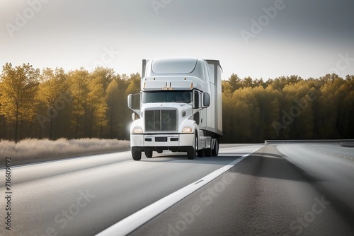White Truck. Generated AI