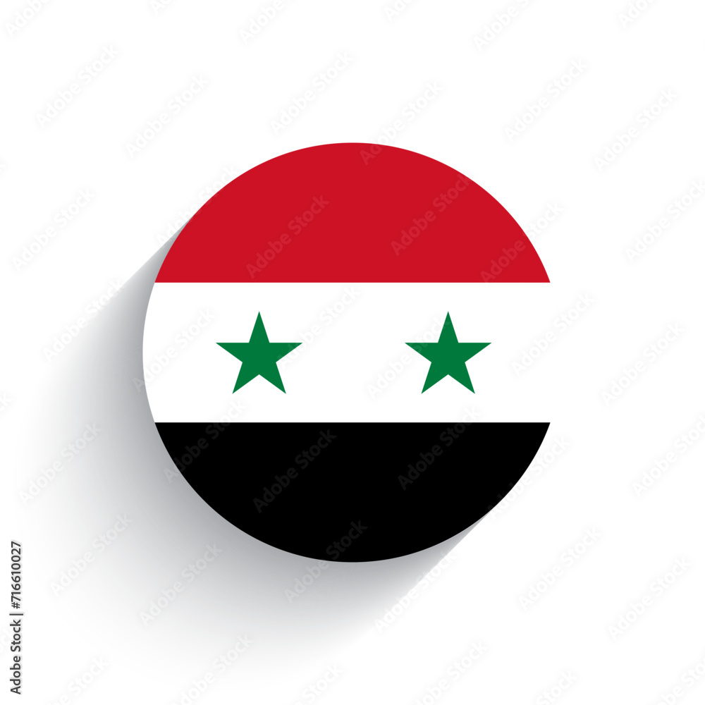 National flag of Syria icon vector illustration isolated on white background. National flag of Syria icon vector illustration isolated on white background.
